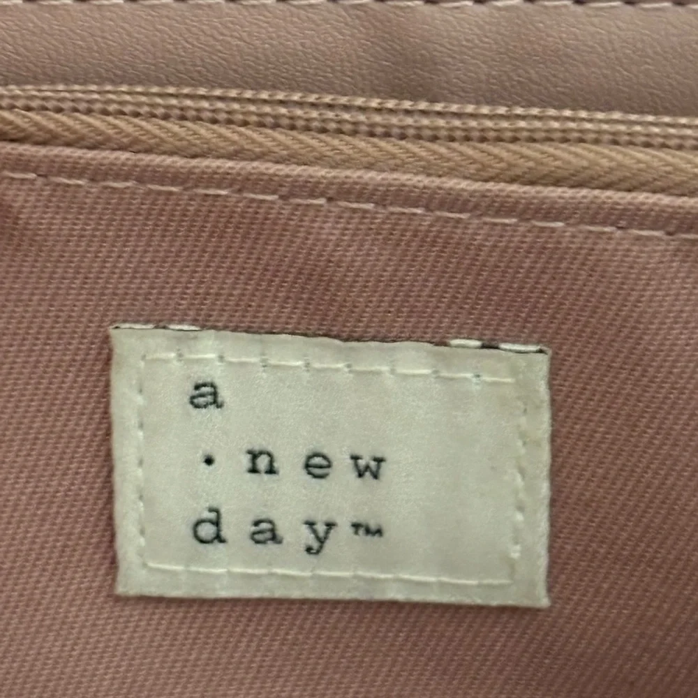 A New Day Pink Floral Zip Around Wallet Clutch